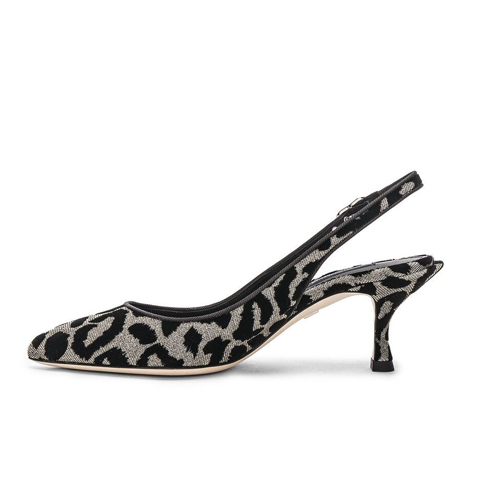 Elegant Leopard Print Flocked Sandals