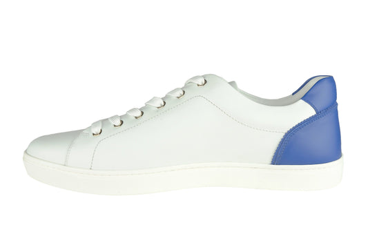 Elegant White Calfskin Men's Sneakers