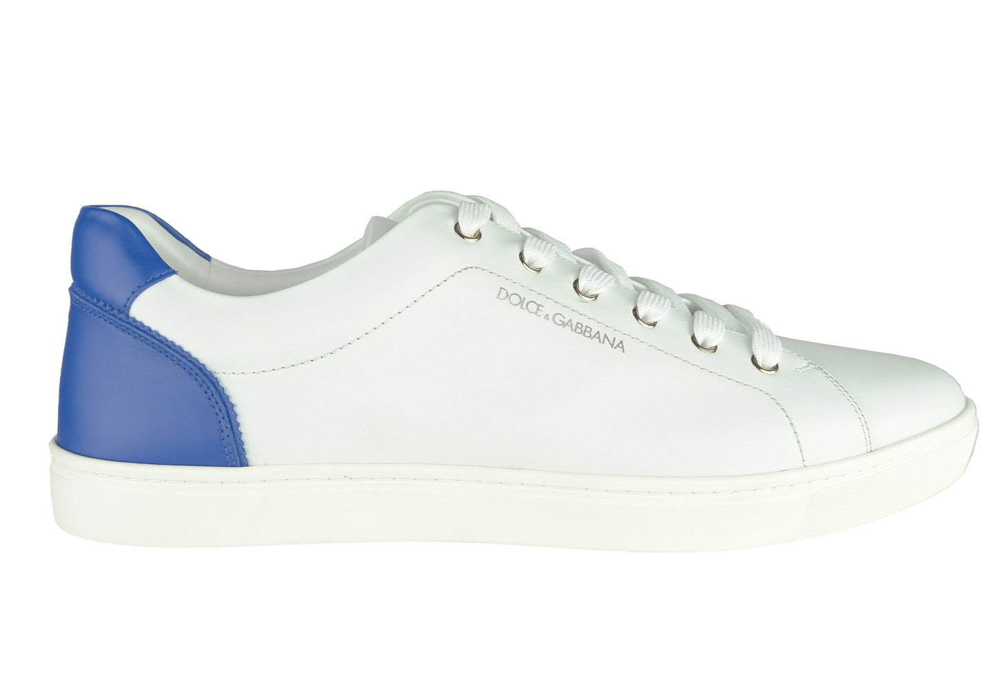 Elegant White Calfskin Men's Sneakers