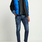 Elegant Blue and Black Men's Puffer Vest