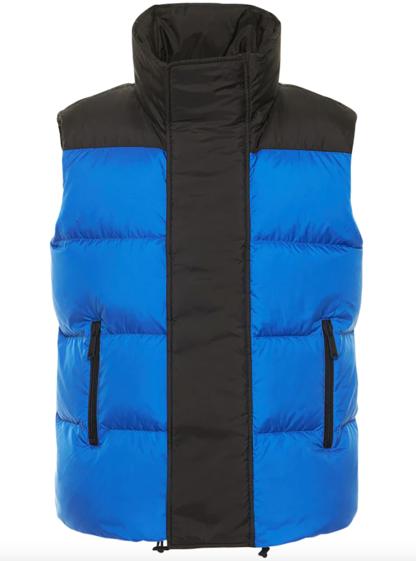 Elegant Blue and Black Men's Puffer Vest