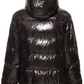 Sleek Black Hooded Bomber Jacket
