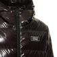 Sleek Black Hooded Bomber Jacket