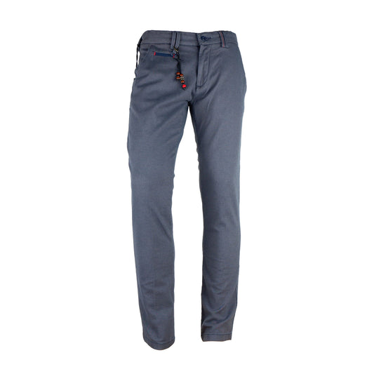 Elegant Gray Cotton Trousers for Men