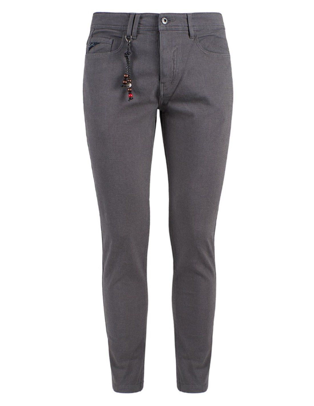 Elegant Gray Cotton Trousers