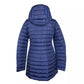 Elegant Blue Down Puffer Jacket with Hood