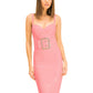 Sleek Sleeveless Dress with Eco-Leather Sash