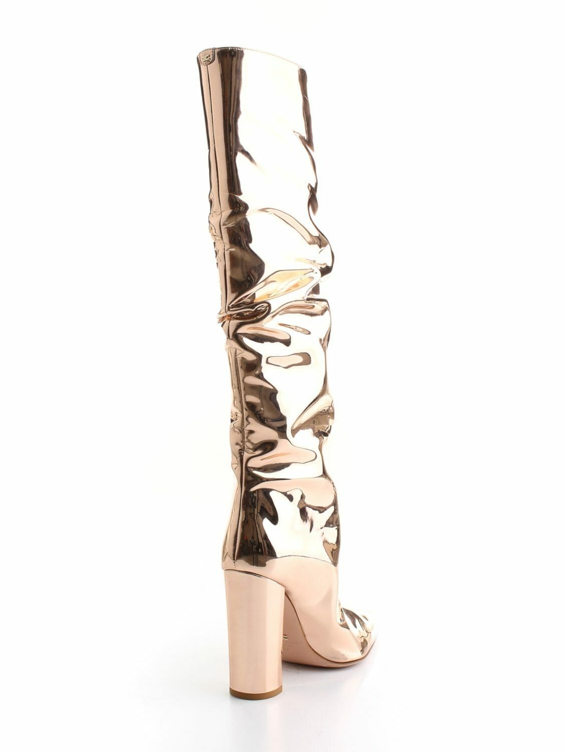 Glamorous Gold Mirror Effect High Heel Boots