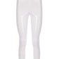 Shimmering White Stretch Trousers for Women