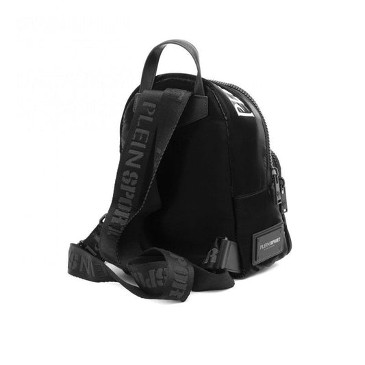 Sleek Black Designer Backpack with Iconic Logo