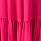 Elegant Fuchsia Long Sleeve Short Dress