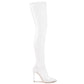 Elegant Pointed White Boots with Coated Finish