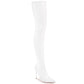 Elegant Pointed White Boots with Coated Finish