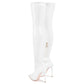 Elegant Pointed White Boots with Coated Finish