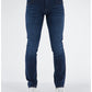 Elegant Dark Blue Cotton Stretch Jeans