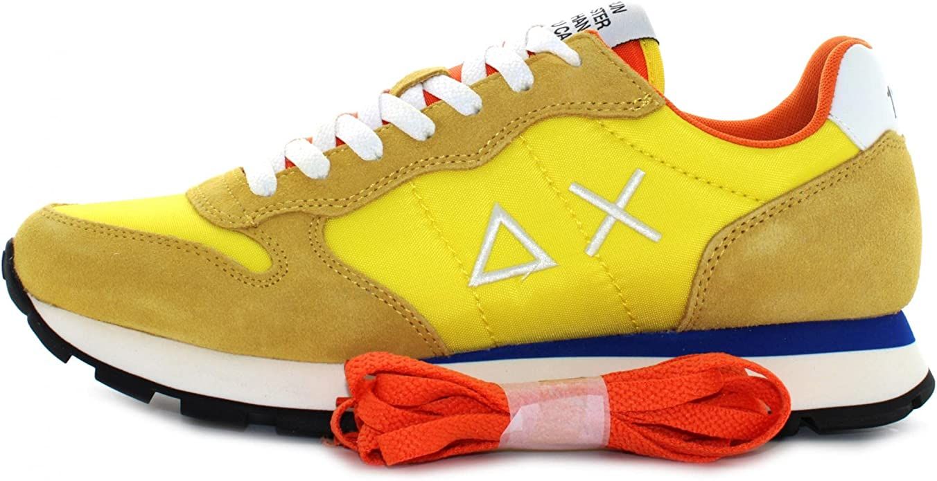 Sunny Suede-Accent Men's Sneakers in Vibrant Yellow