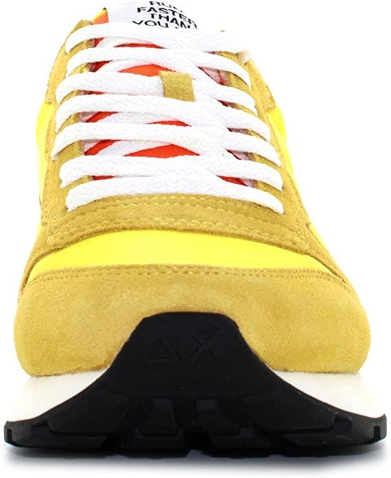 Sunny Suede-Accent Men's Sneakers in Vibrant Yellow