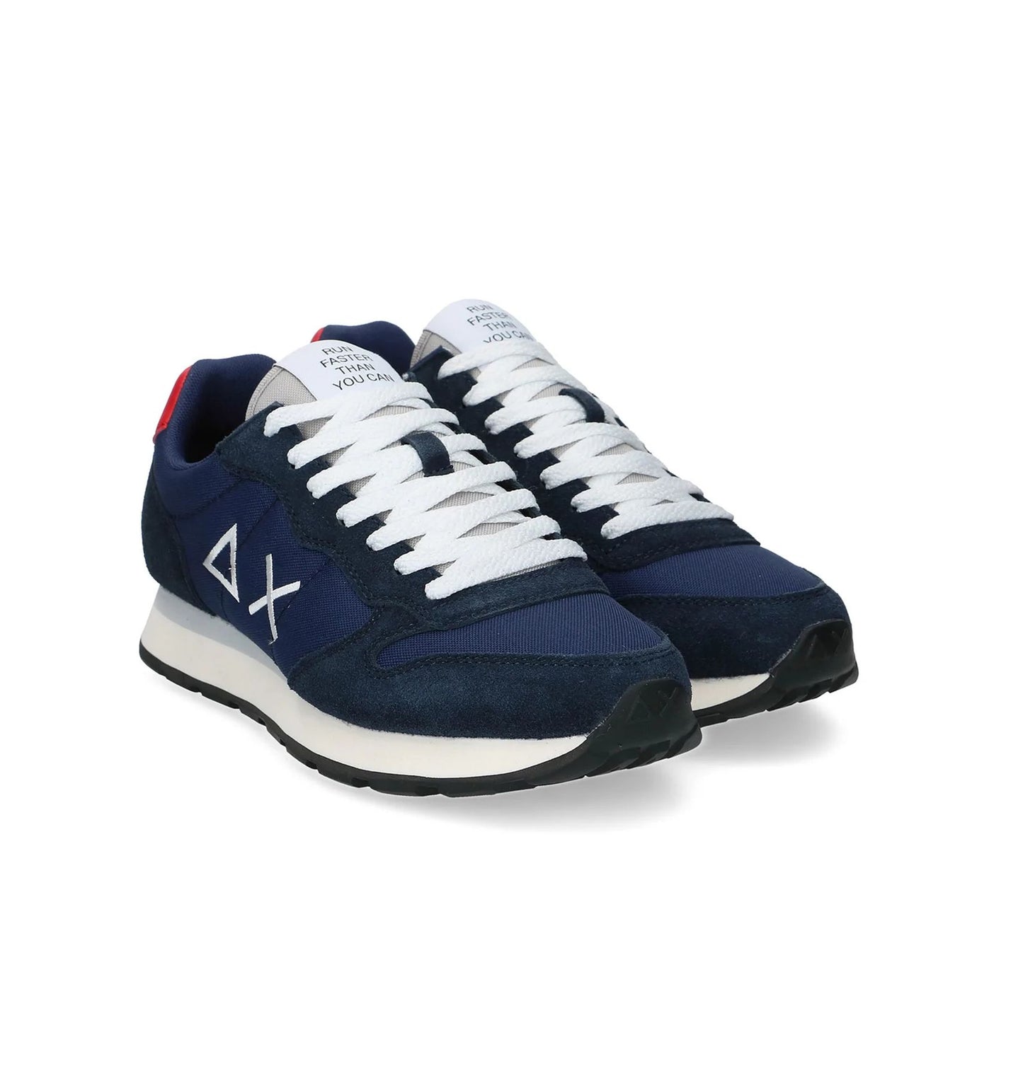 Elegant Dark Blue Suede Men's Sneakers