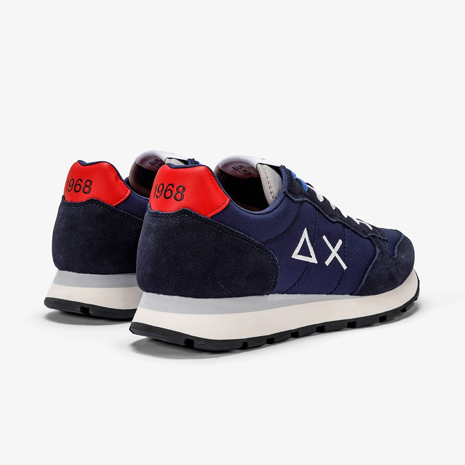 Elegant Dark Blue Suede Men's Sneakers