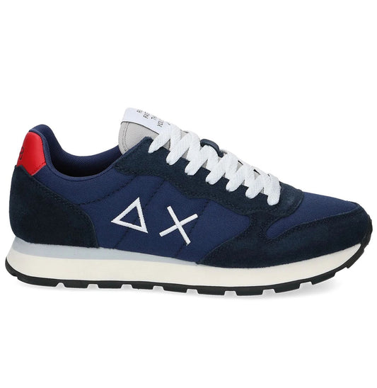 Elegant Dark Blue Suede Men's Sneakers