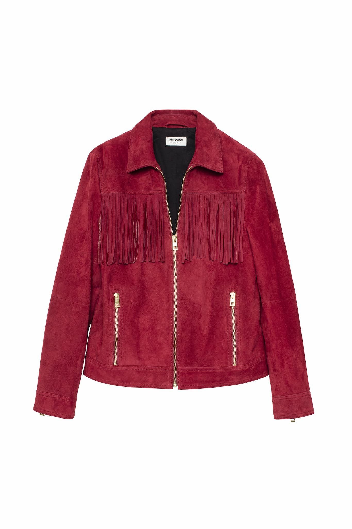 Suede Fringe Goat Leather Jacket