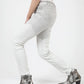 Chic High-Waisted Skinny Textured Trousers