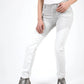 Chic High-Waisted Skinny Textured Trousers