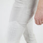Chic High-Waisted Skinny Textured Trousers