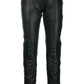 Sleek Lambskin Biker Trousers with Edgy Detailing