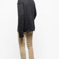 Chic Gray Alpaca Blend Roundneck Pullover
