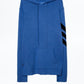 Chic Blue Cashmere Hooded Sweater with Arrow Motif