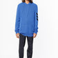 Chic Blue Cashmere Hooded Sweater with Arrow Motif