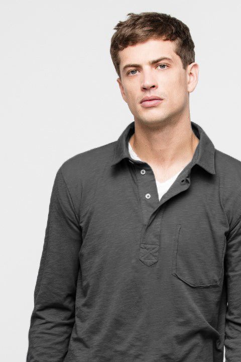 Elevated Casual Long Sleeve Polo Tee