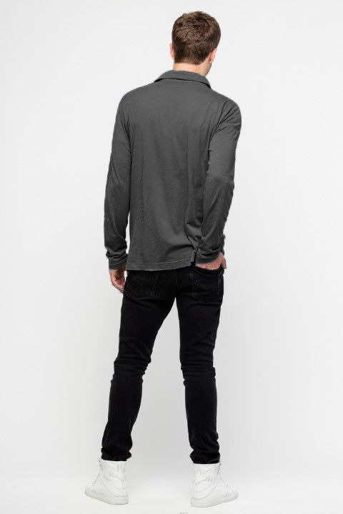 Elevated Casual Long Sleeve Polo Tee