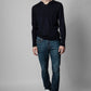 Seraph Collar Wool Sweater in Blue