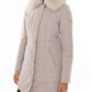 Chic Gray Goose Down Jacket with Luxe Fox Fur Hood