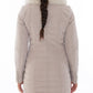 Chic Gray Goose Down Jacket with Luxe Fox Fur Hood