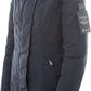 Elegant Blue Winter Jacket with Fox Fur Hood