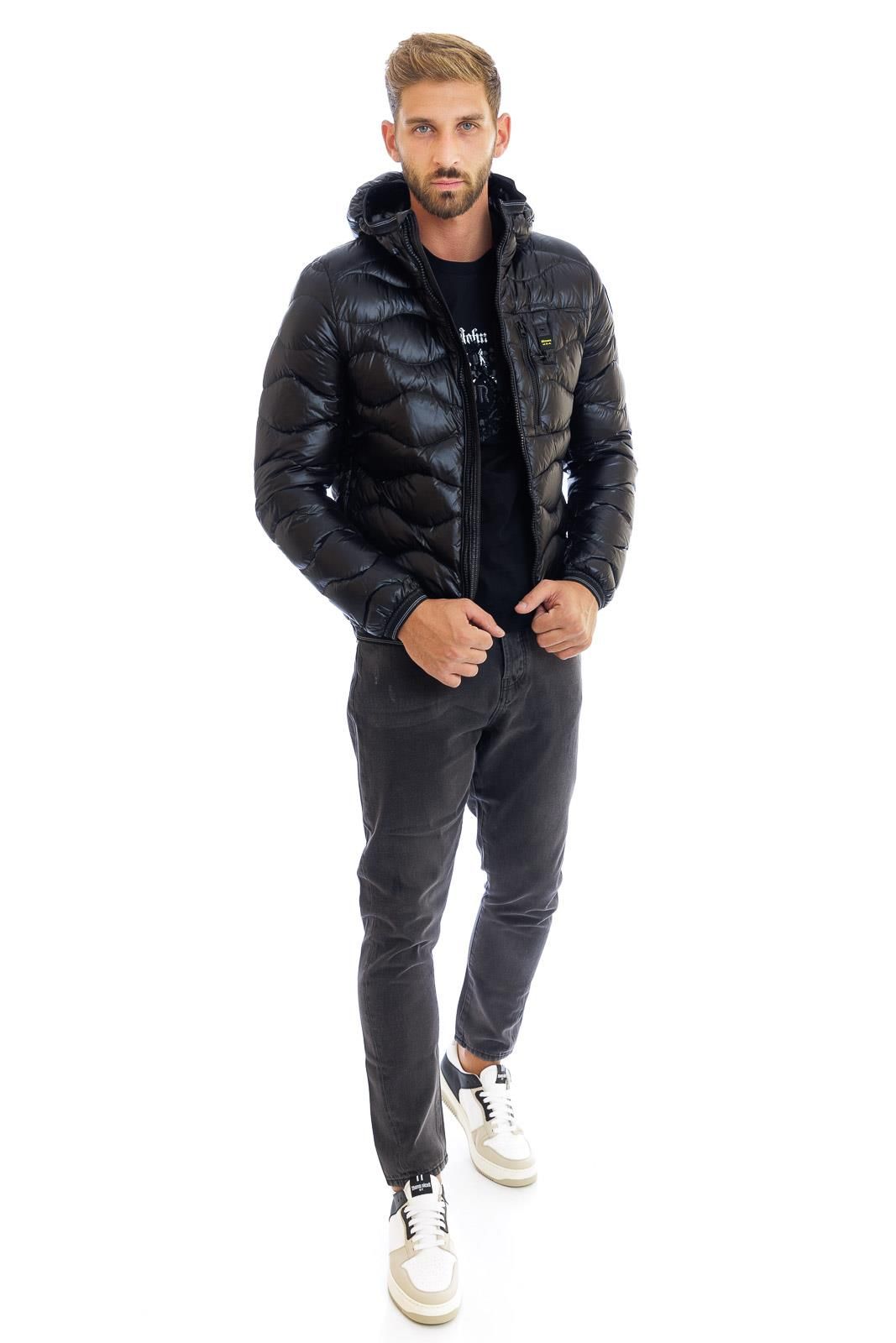 Sleek Black Goose Down Jacket