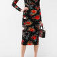 Chic One-Shoulder Floral Sheath Dress