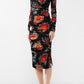 Chic One-Shoulder Floral Sheath Dress