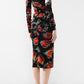 Chic One-Shoulder Floral Sheath Dress