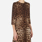 Elegant Leopard Print Crêpe Dress
