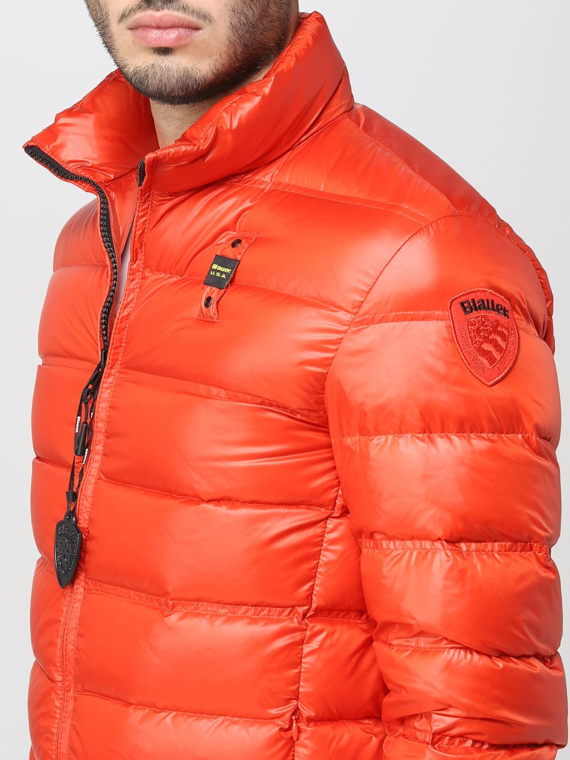 Sleek Orange Goose Down Jacket