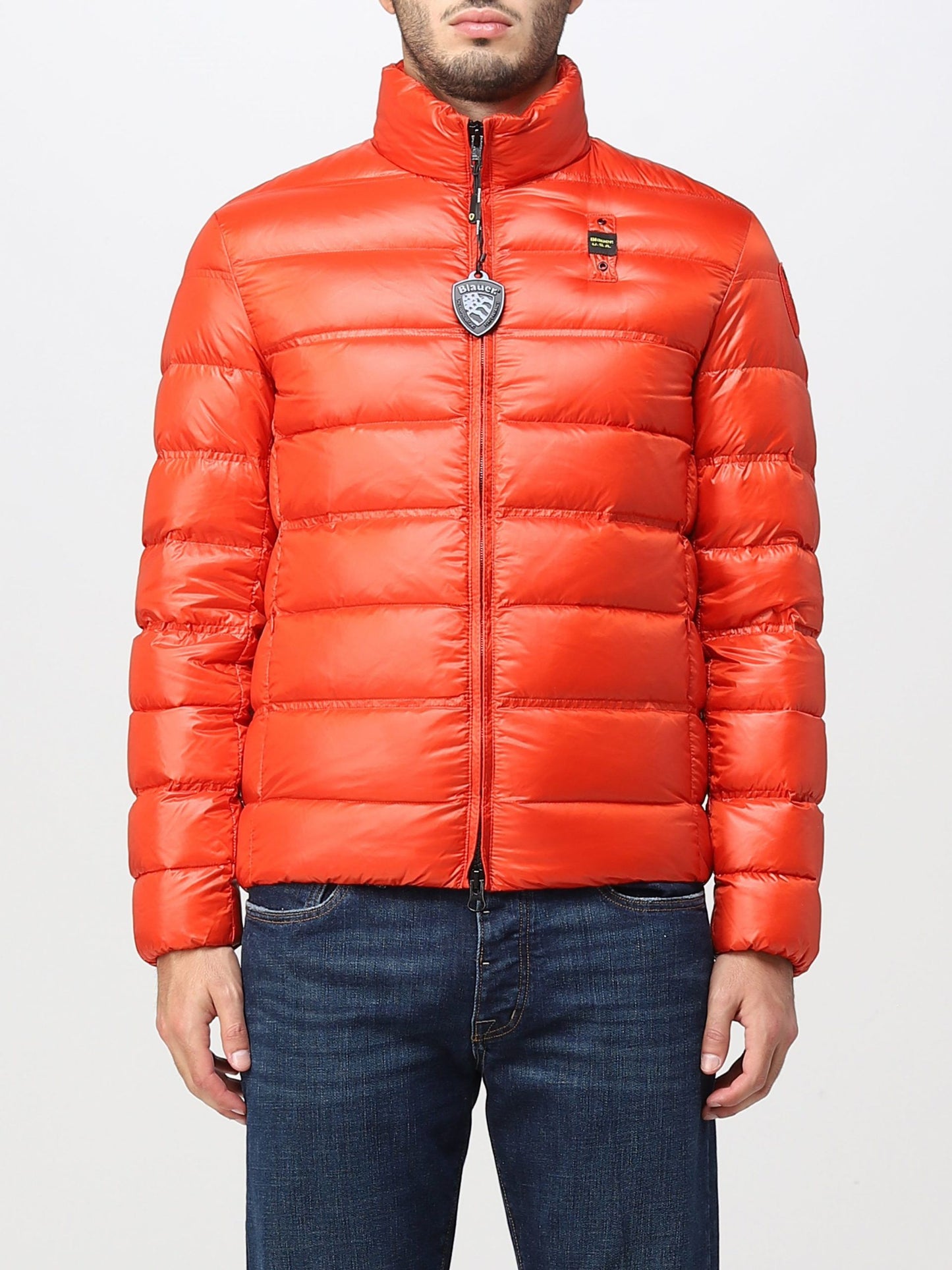 Sleek Orange Goose Down Jacket