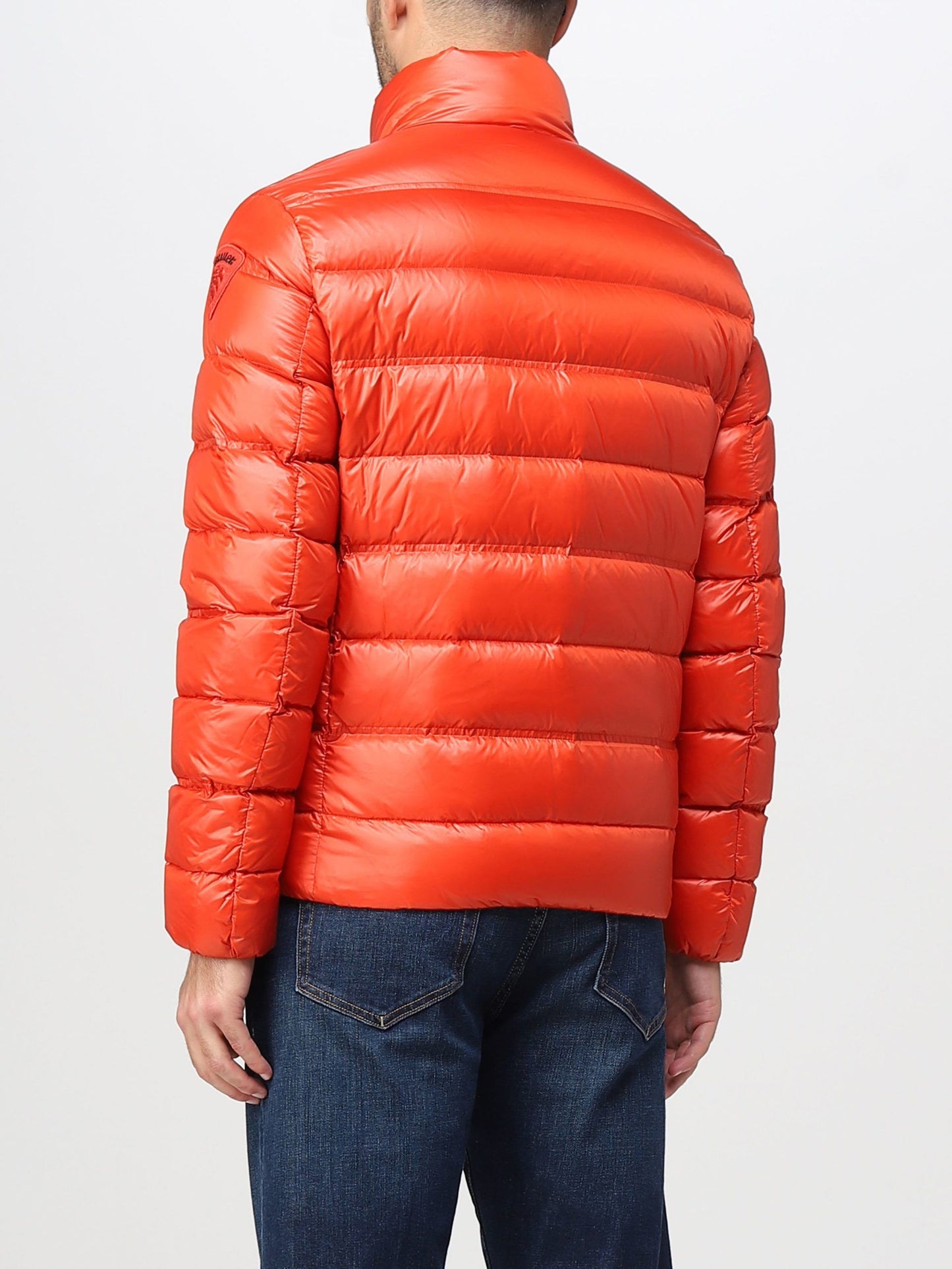 Sleek Orange Goose Down Jacket