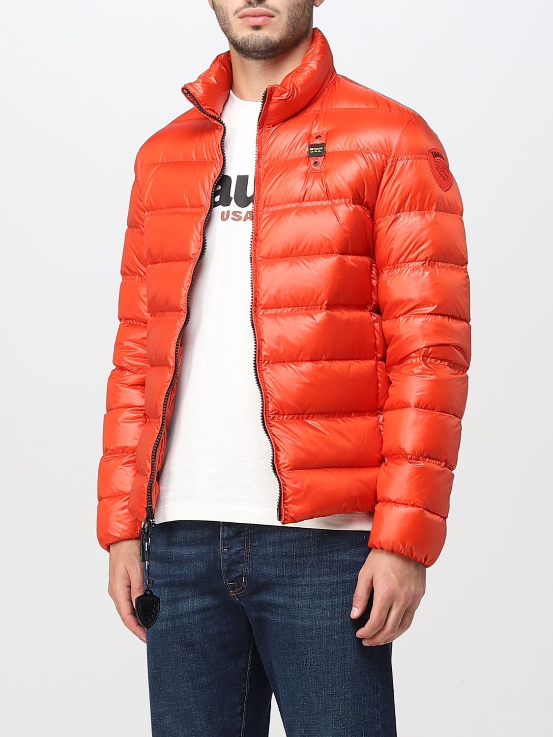 Sleek Orange Goose Down Jacket