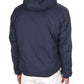 Sleek Nylon Hooded Jacket with Eco-Fur Detail