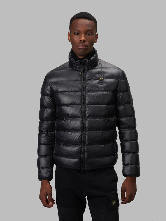 Sleek Black Goose Down Padded Jacket