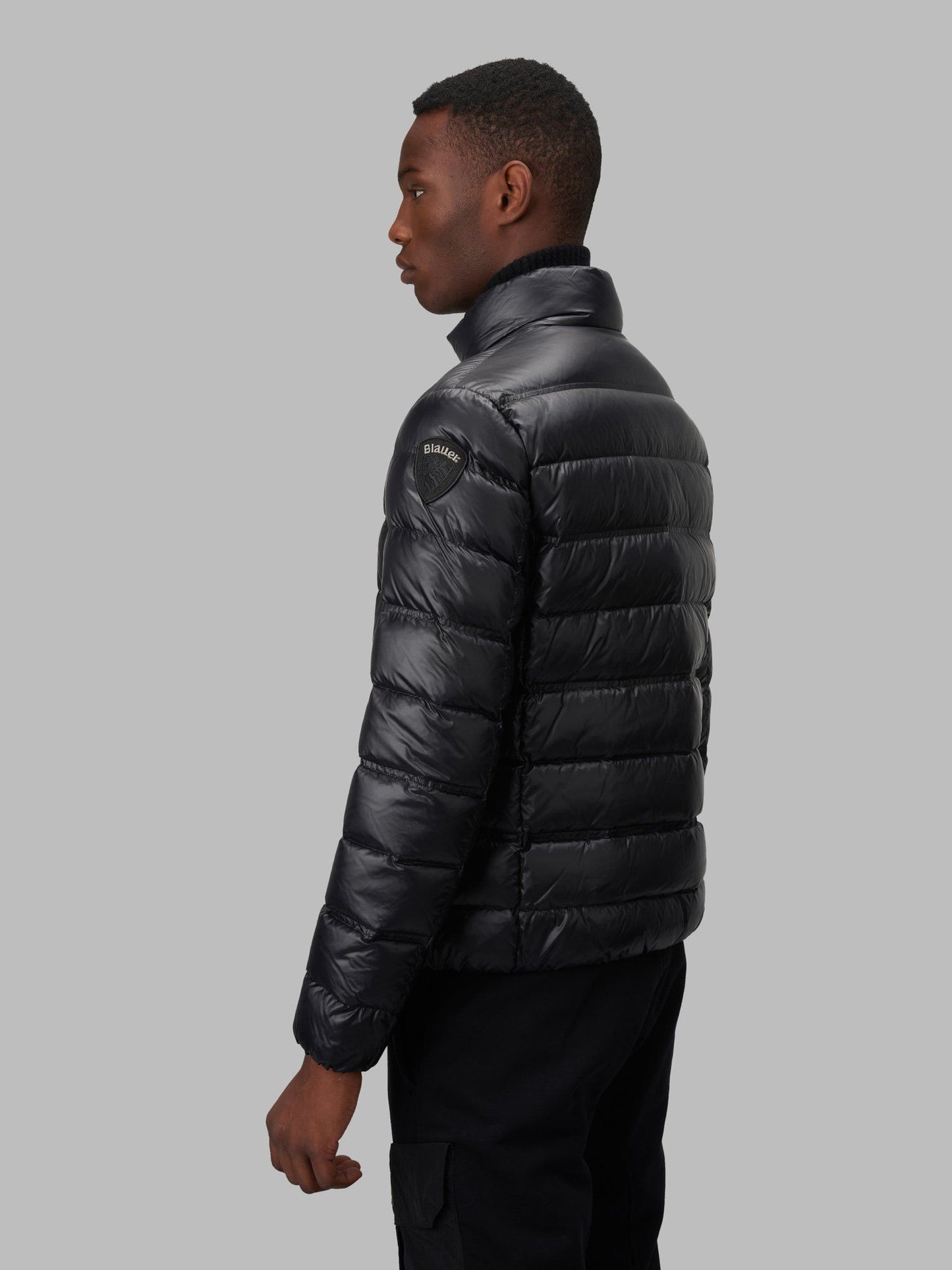 Sleek Black Goose Down Padded Jacket